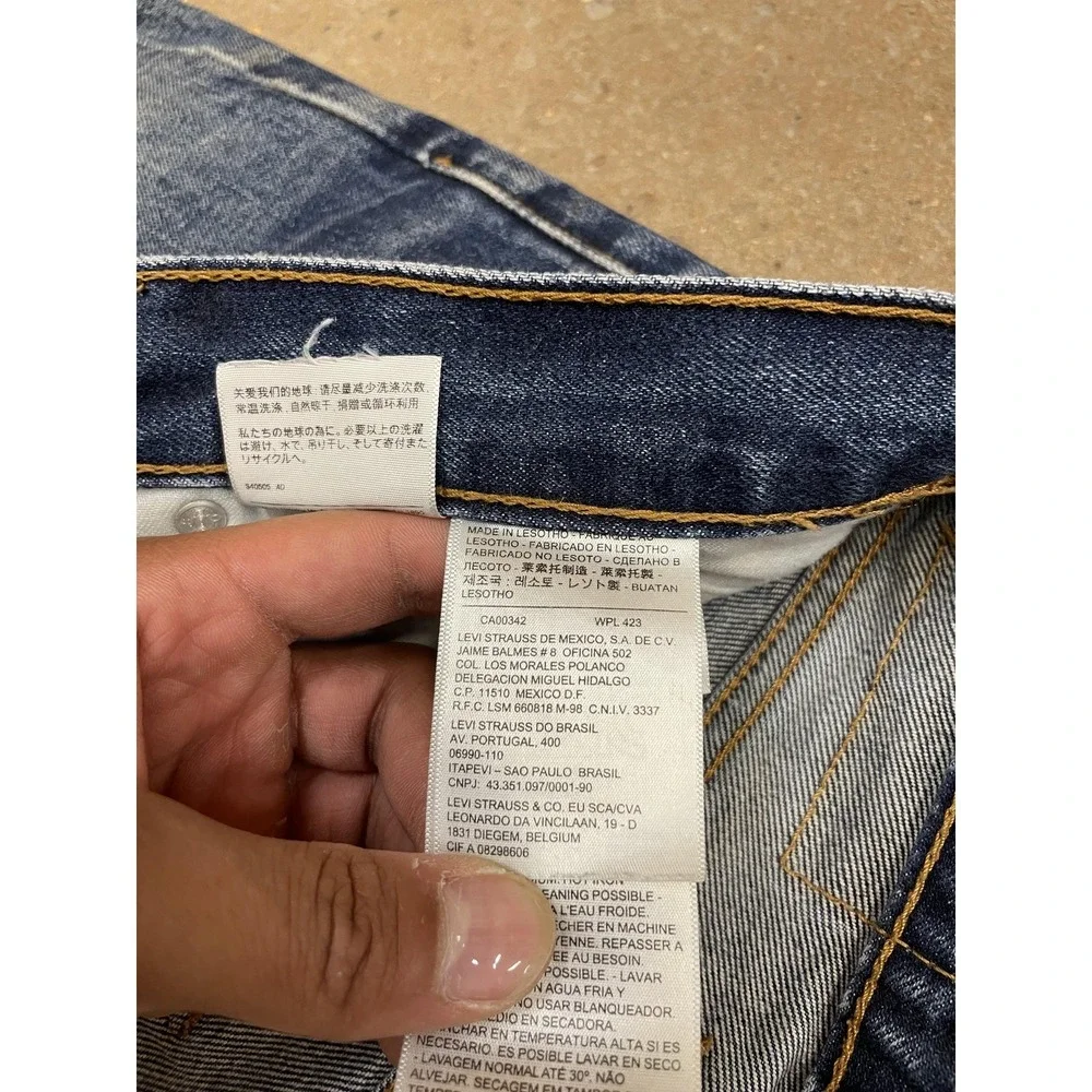 Levis 550 Jeans‎ Mens 40x30 Medium Wash Blue Relaxed Fit Tapered Leg Zip Fly